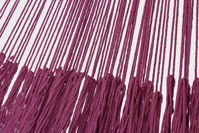 NNEDSZ Legacy King Size Outdoor Cotton Mexican Hammock in Maroon Colour