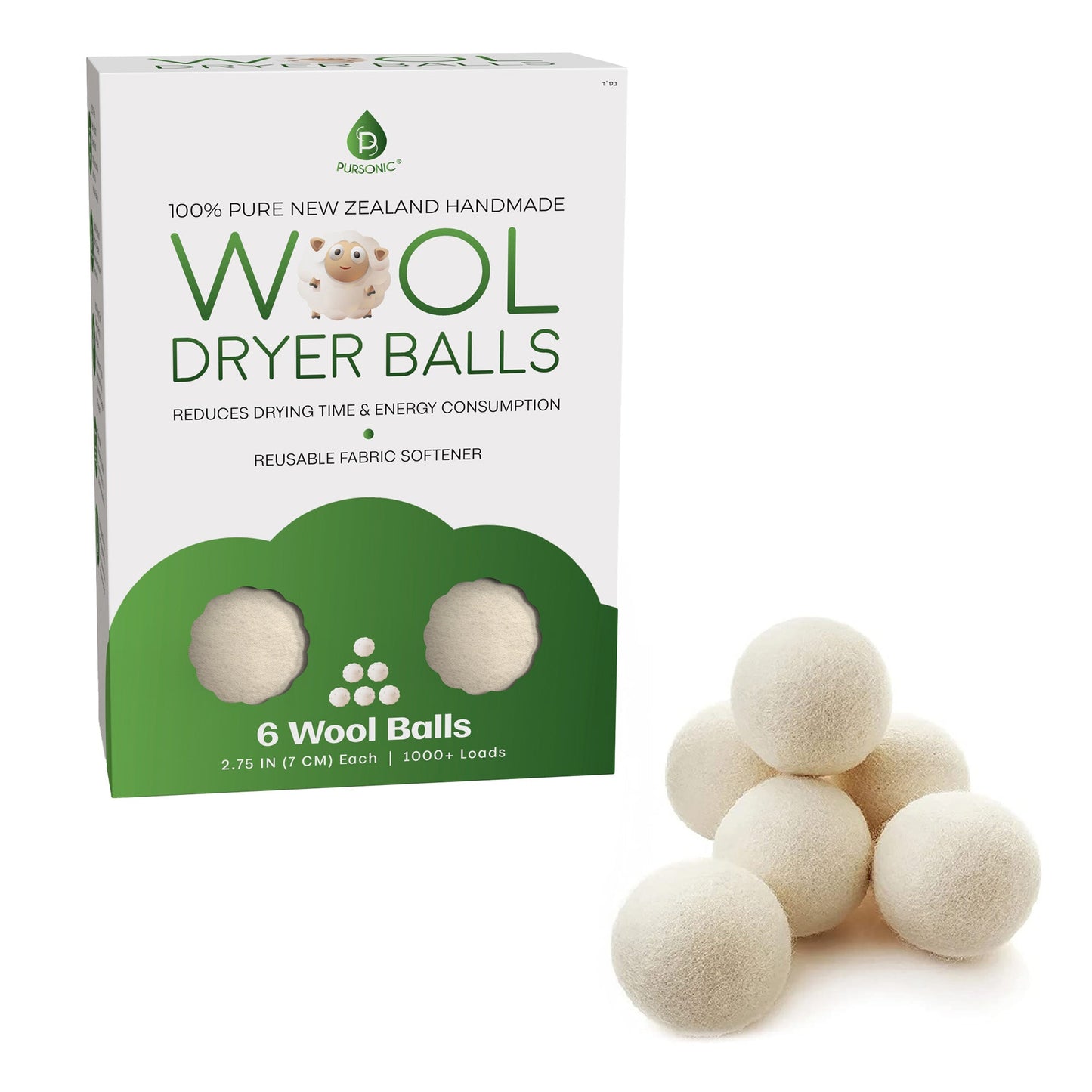 100% Pure New Zealand Wool Dryer Balls-6