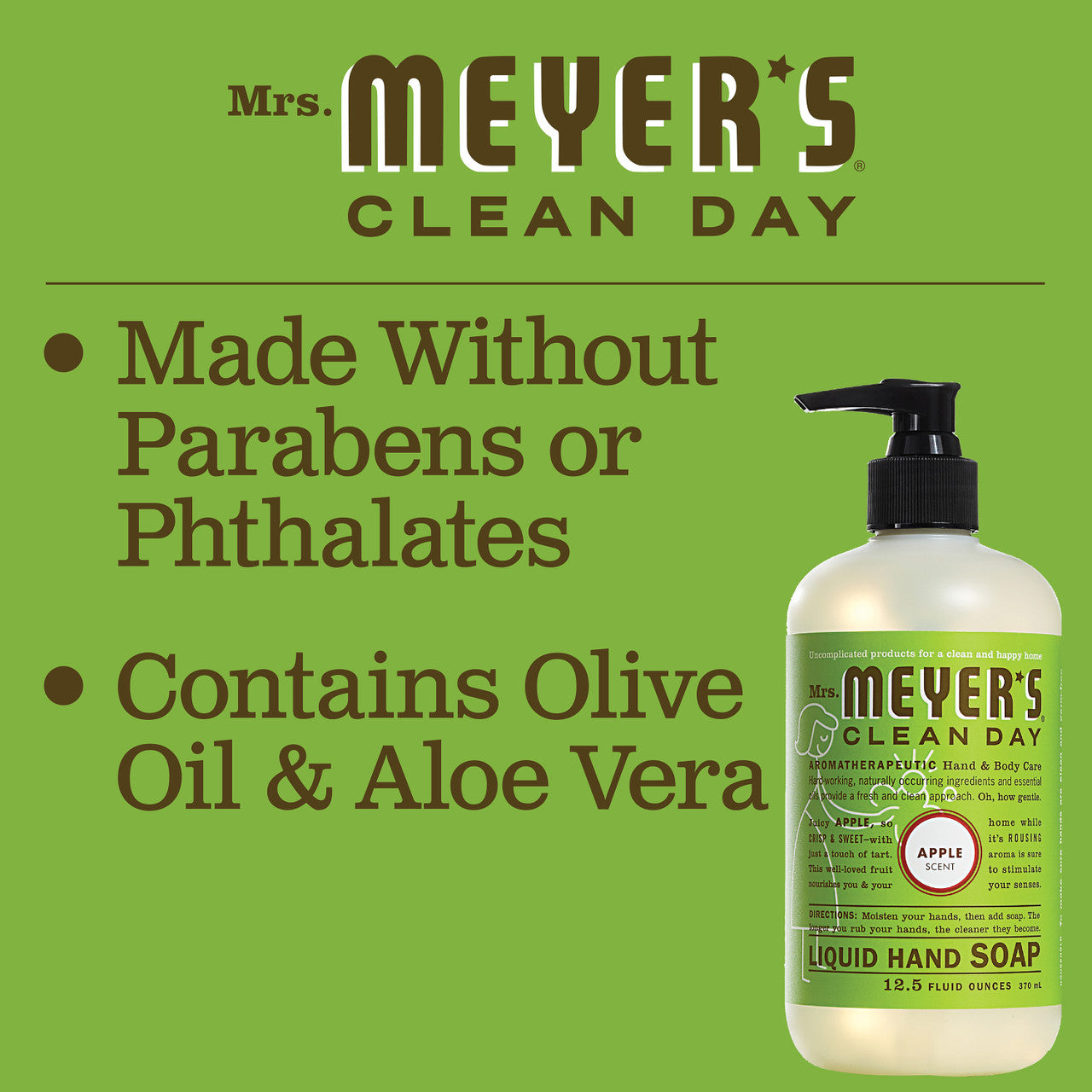 Mrs Meyers Liquid Hand Soap Apple (6x12.5OZ )-5