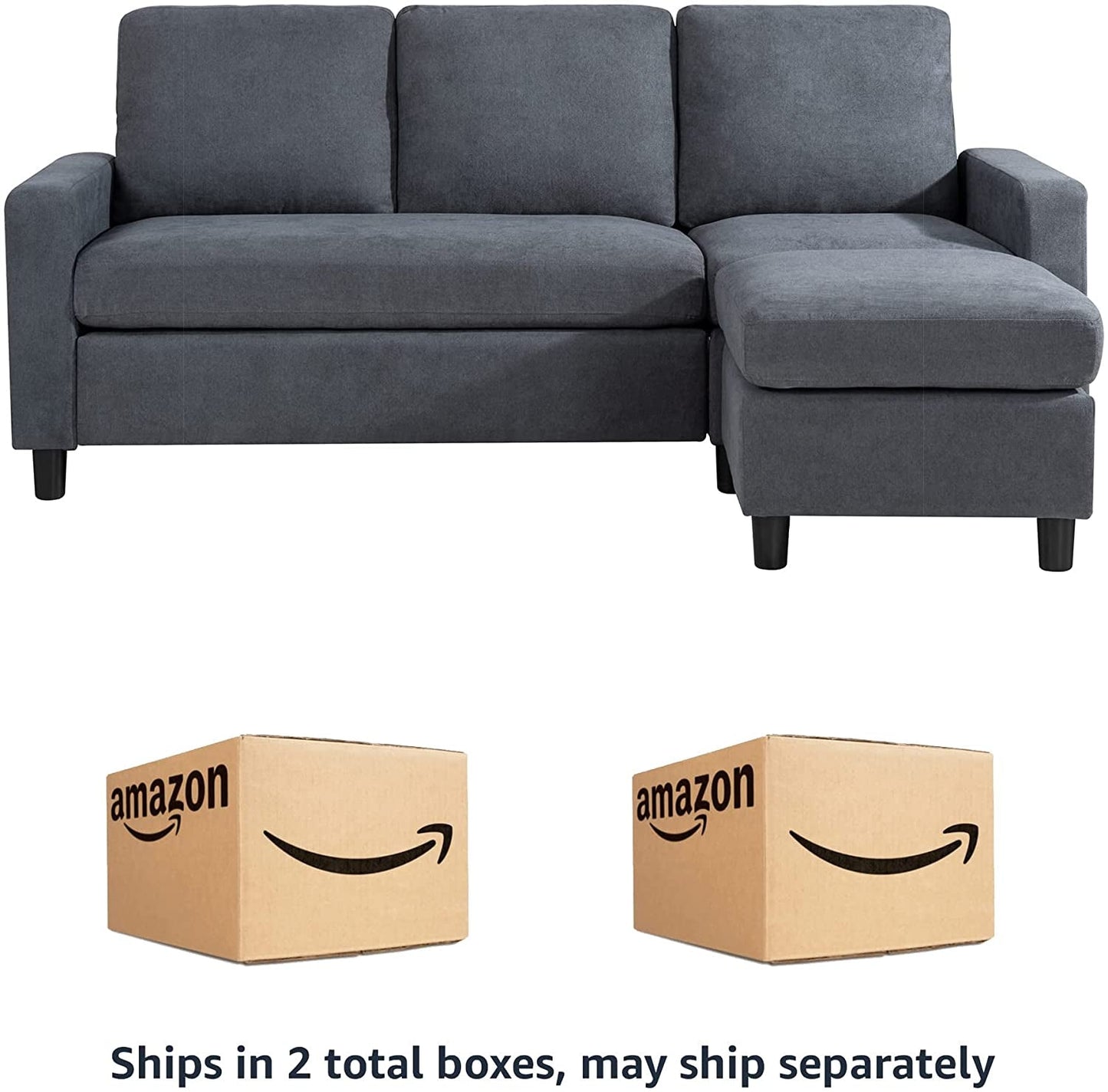 Canapé sectionnel en L en lin