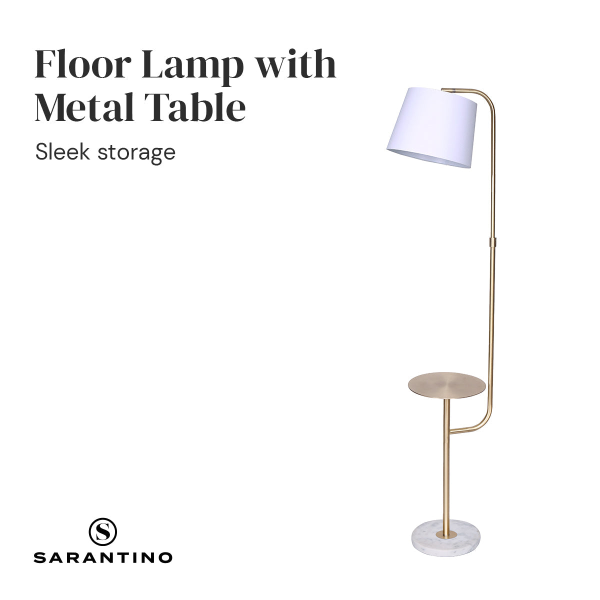 NNEDPE Floor Lamp with Metal End Table