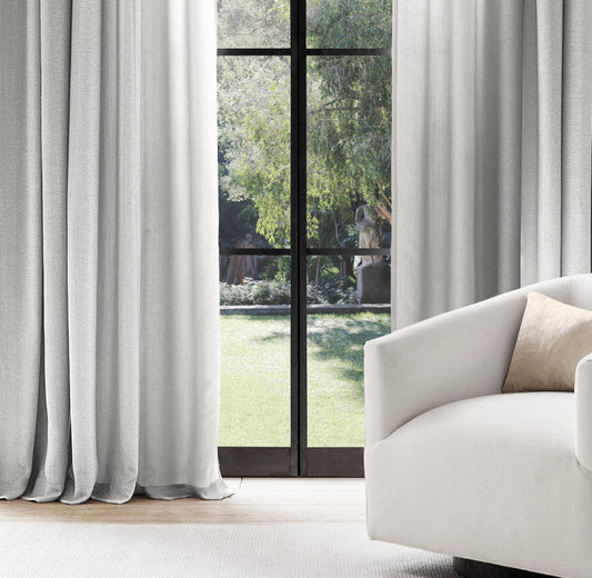 Organic Linen Curtains Triple Pinch Pleated | Blackout & Thermal Lining | 36 Colours | The Organic Habitat